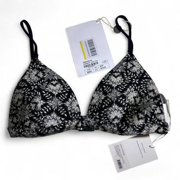 Zimmermann Other - ZImmermann Women's Black Print Triangle Bikini Top US 2-4 C/D NWT